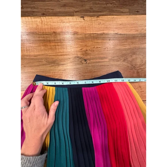 J.Crew Rainbow Pleated Midi Skirt - Picture 8 of 11